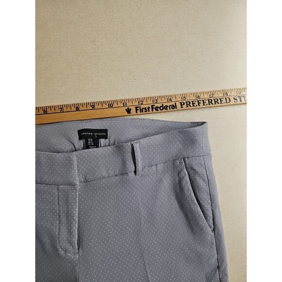 Adrienne Vittadini Pants Womens Size 8 Gray White Polka Dot Office Business - Picture 4 of 8
